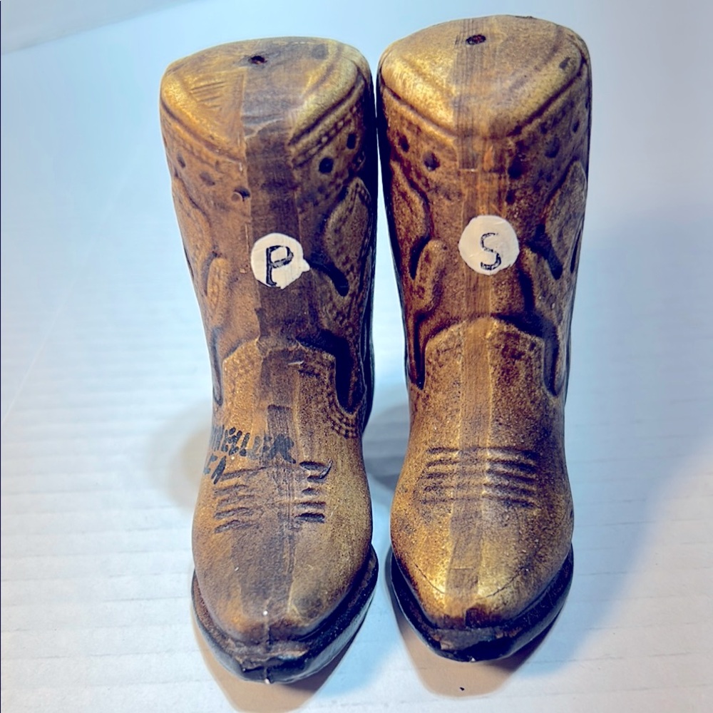 Vintage Ceramic Cowboy Boot Salt & Peppers